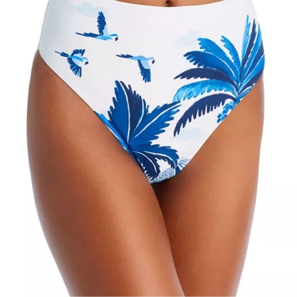 FARM Rio Blue and White Bikini Bottom - Picture 1 of 7